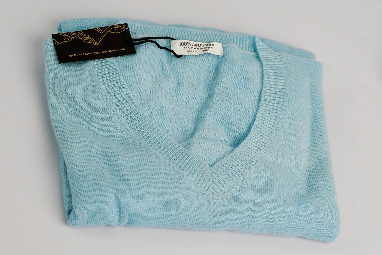 Thumbnail for Pure Cashmere blue Pullover